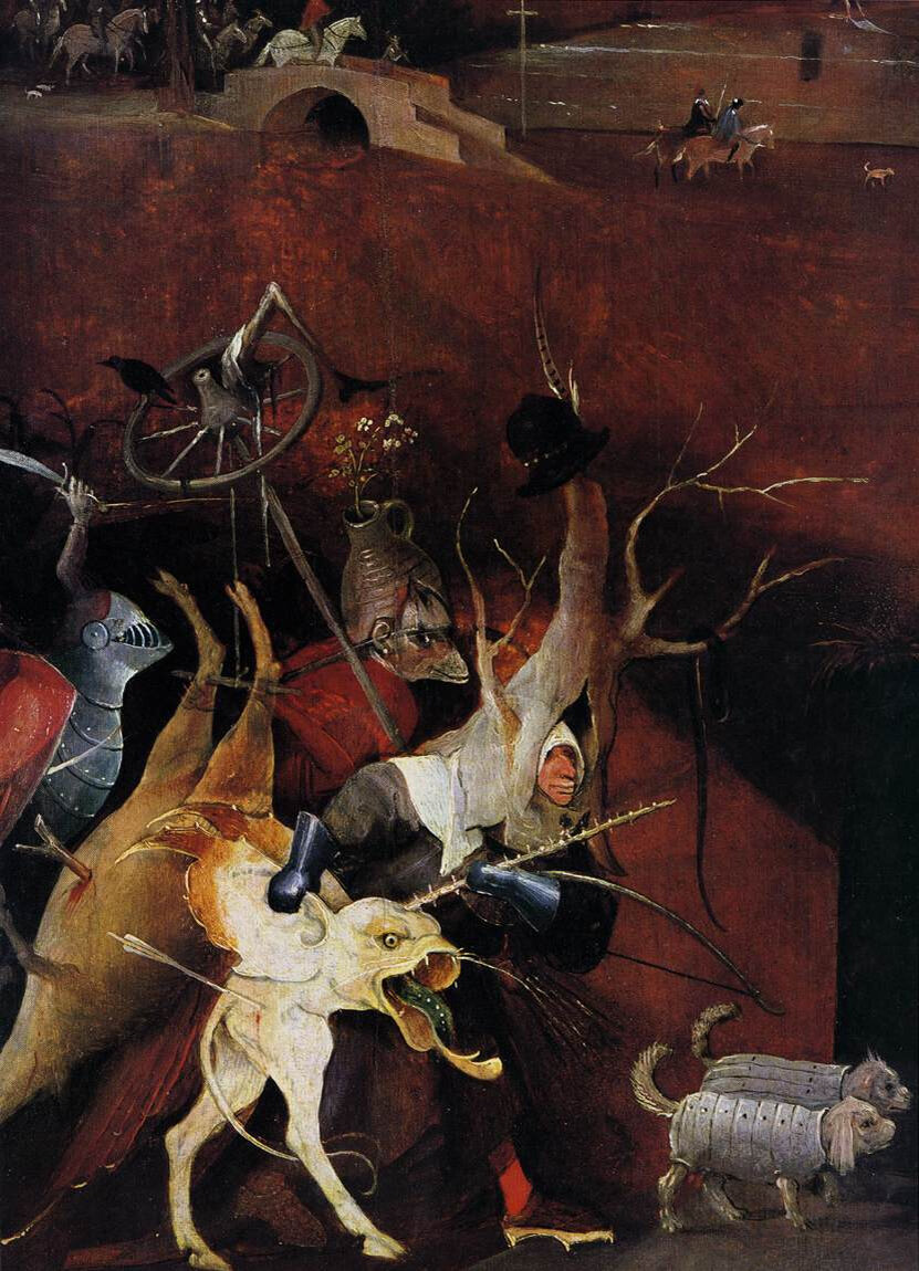 Искушение Святого Антония. Центральная часть триптиха. Фрагмент Иероним Босх
Живопись, 1500