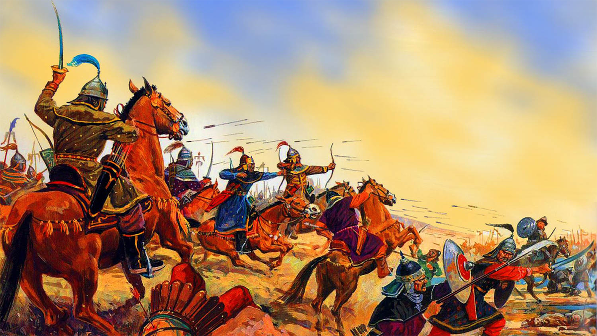 В каком году победили золотую орду. Битва при Айн-Джалуте 1260. Монголо-татарское завоевание Руси. Армия монгольской империи. Набеги кочевников на Русь.