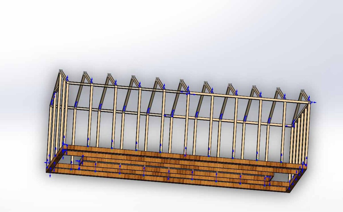Проект теплицы сделали, чтобы просчитать количество необходимых стройматериалов и крепежа.