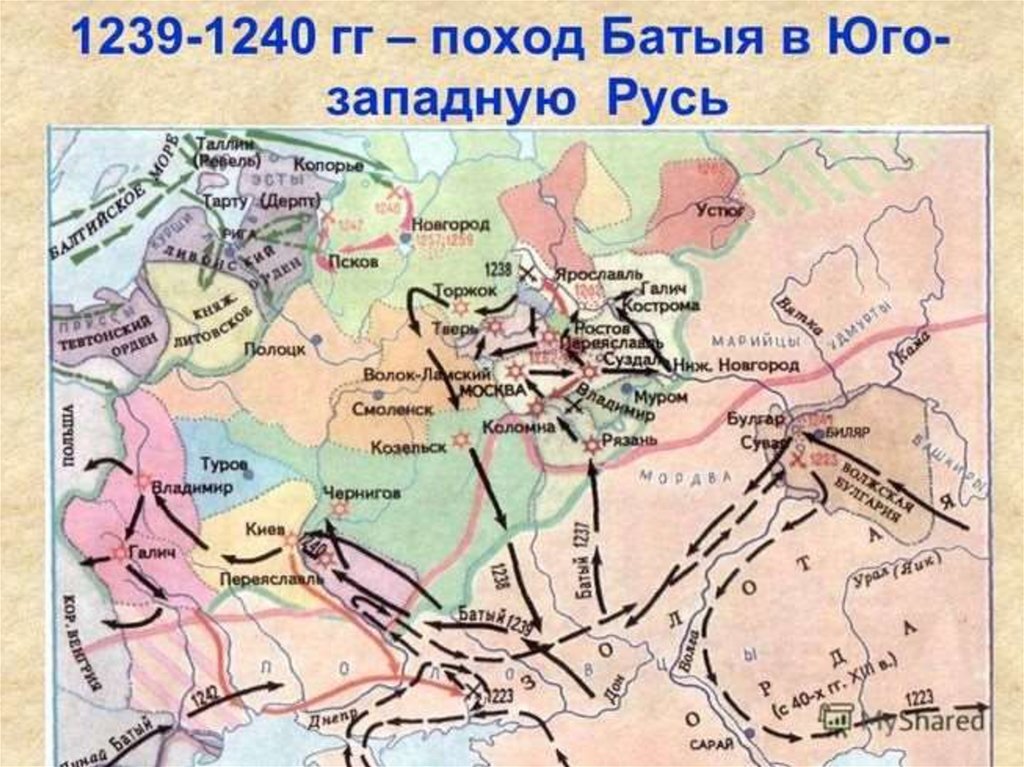 Презентация судьбы северо западной и северо восточной руси после монгольского нашествия