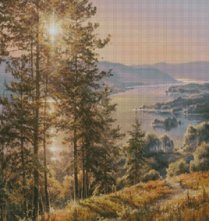 Конечно, потрудиться на этим полотном придется немало. Но зато он универсален и для подарка и для своего жилища.