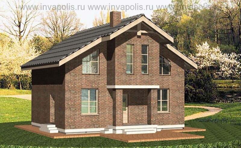 Проект старый, визуализации - тоже :) Но дом хороший и чертежи проверены многократным строительством :)