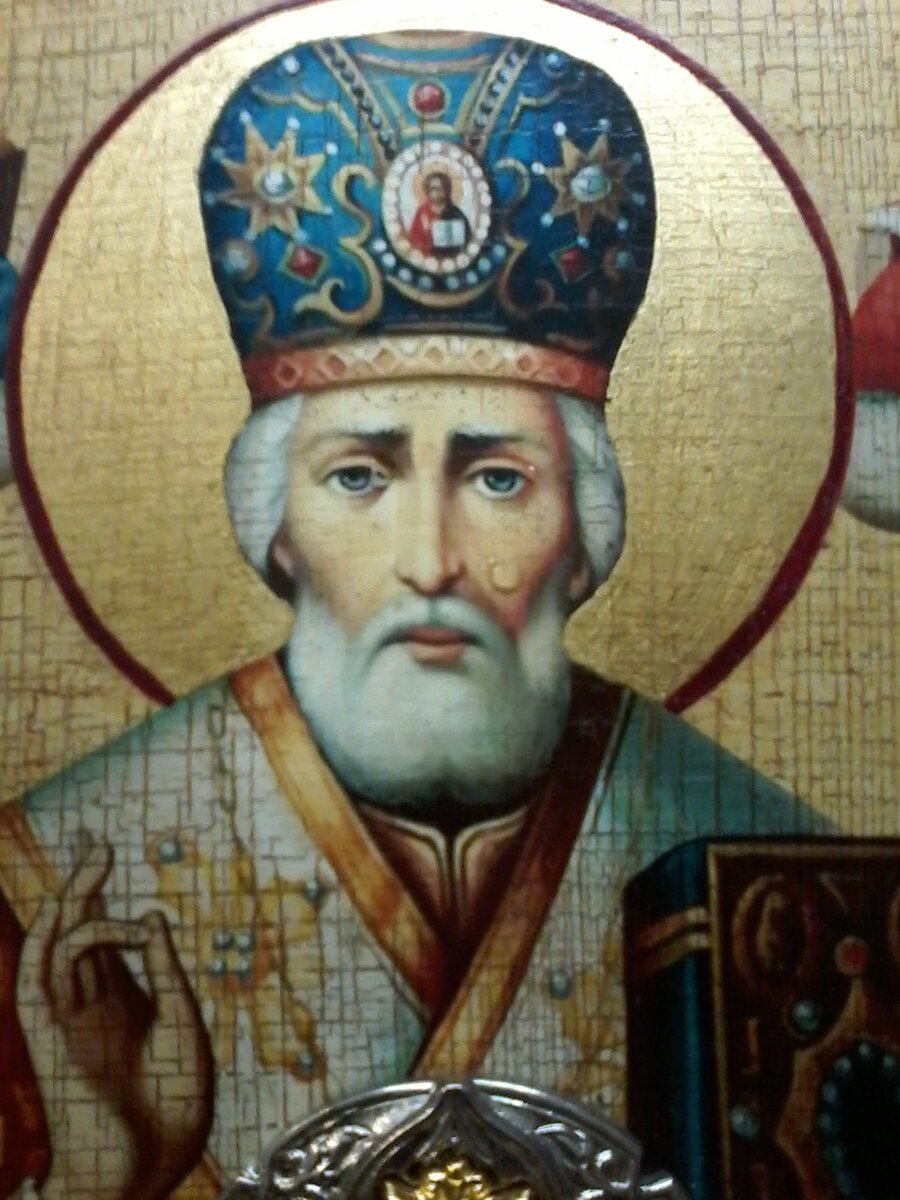 Икона святителя Николая Чудотворца, епископа Мир Ликийских ( Икона МИРОТОЧИТ ! )