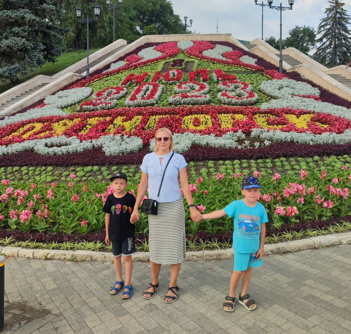 парк цветник в пятигорске зимой