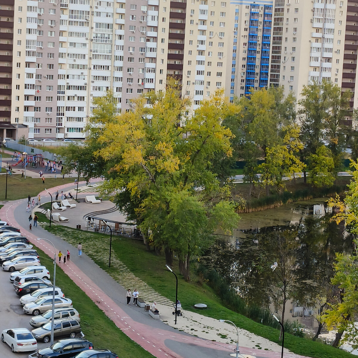 Фото автора. Осенний вид  из окна.