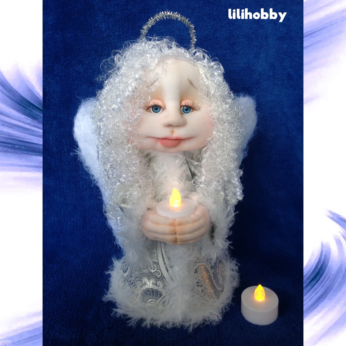 Ангел Хранитель со свечей кукла ночник. Автор Лилия Кротова lilihobby
