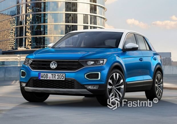 На фото Volkswagen T-Roc 2019 года выпуска