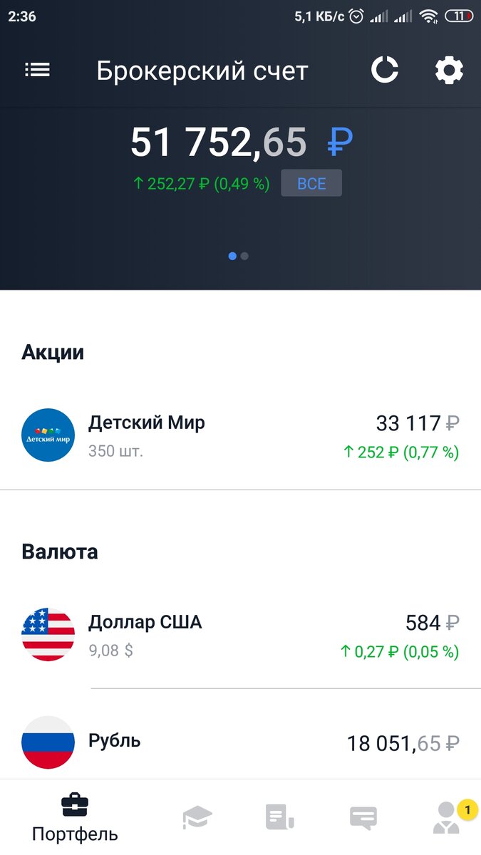 Мой брокерский счет