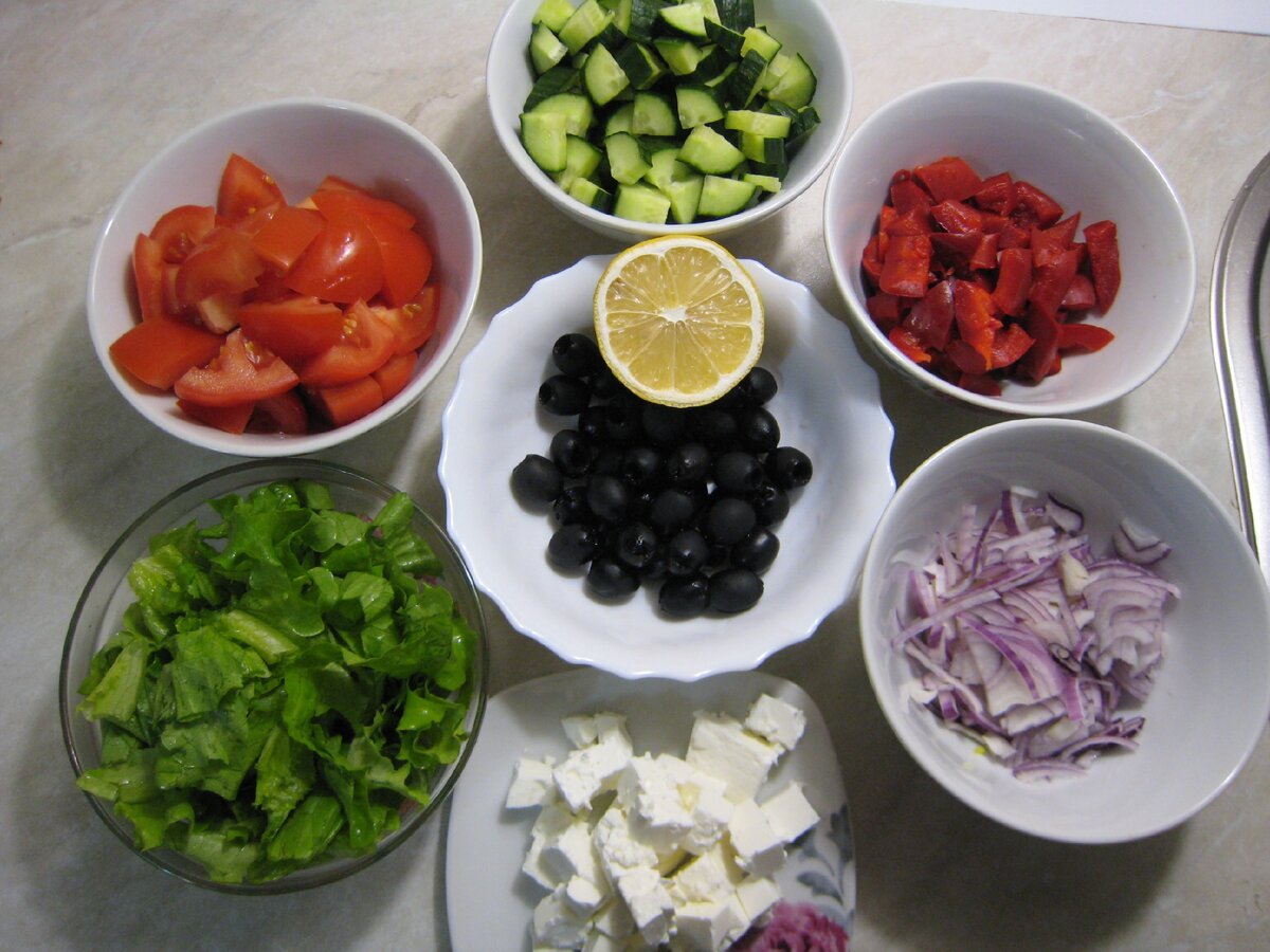 Греческий салат на праздничный стол пошаговое приготовление с фото
