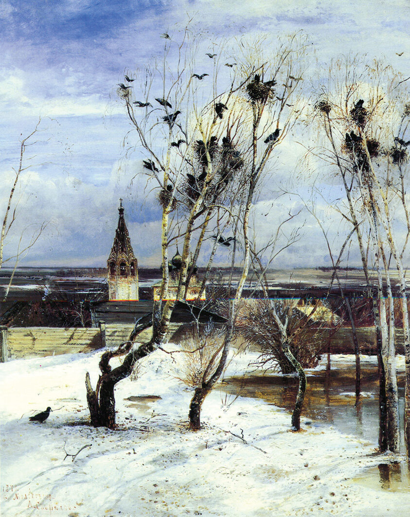 Алексей Саврасов «Грачи прилетели», 1871 год