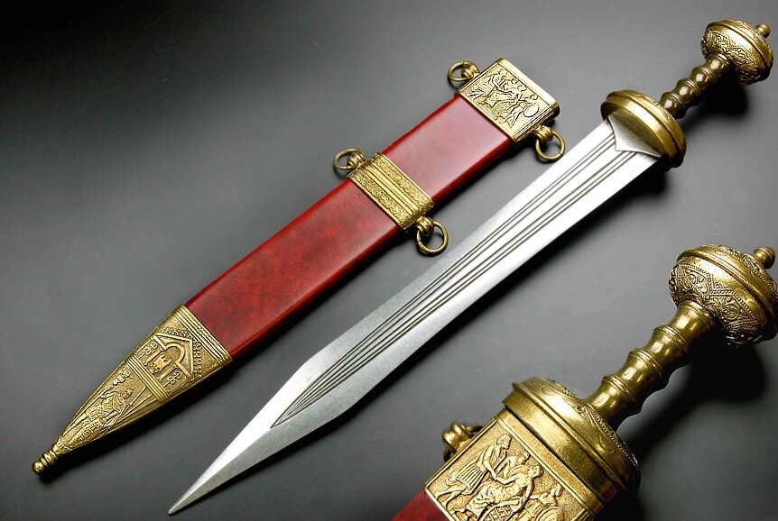 Гладиус , источник - https://prezent-msk.ru/product/mech-rimskih-legionerov-gladius-dlina-75-sm-2/