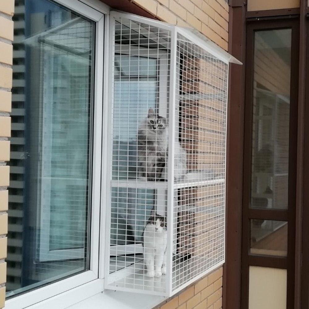 Балкон для кошек на окно фото На страже кошачьей безопасности. Зачем нужна сетка-антикошка Mebel.ru Дзен