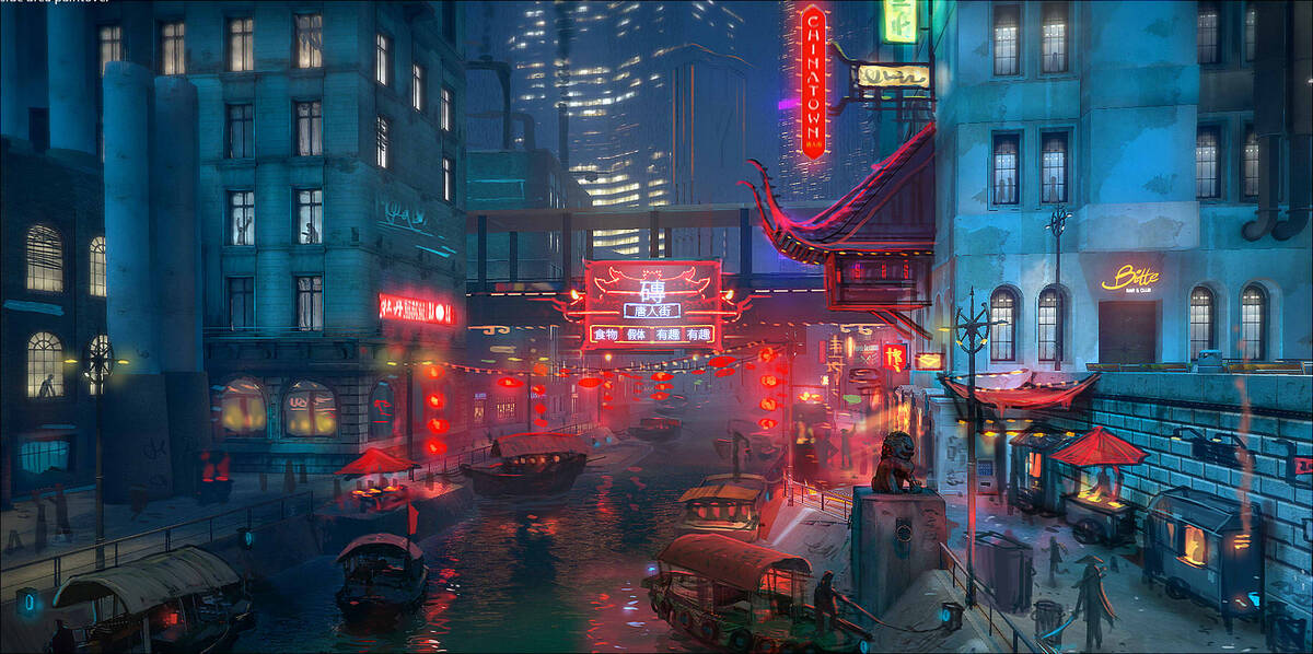Dreamfall Chapters: китайский квартал в Европолисе.