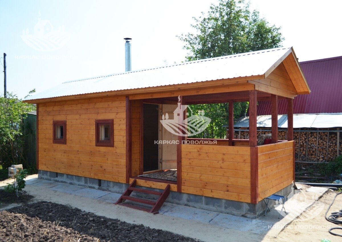 Баня с террасой 