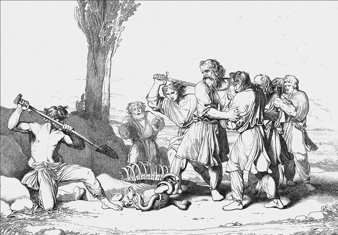 Твой конь не боится опасных трудов:
Он, чуя господскую волю,
То смирный стоит под стрелами врагов,
То мчится по бранному полю,
И холод и сеча ему ничего.
Но примешь ты смерть от коня своего».