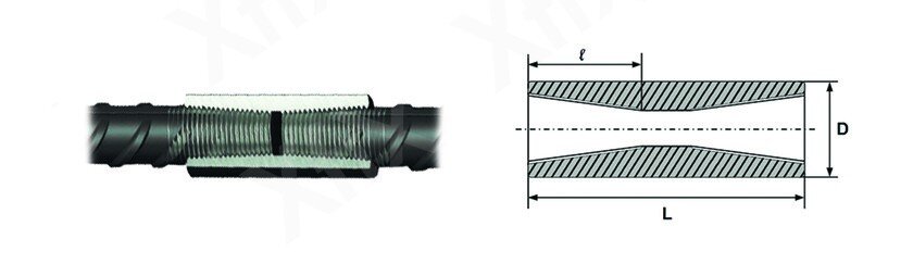 Соединение арматуры муфтами с конической резьбой
