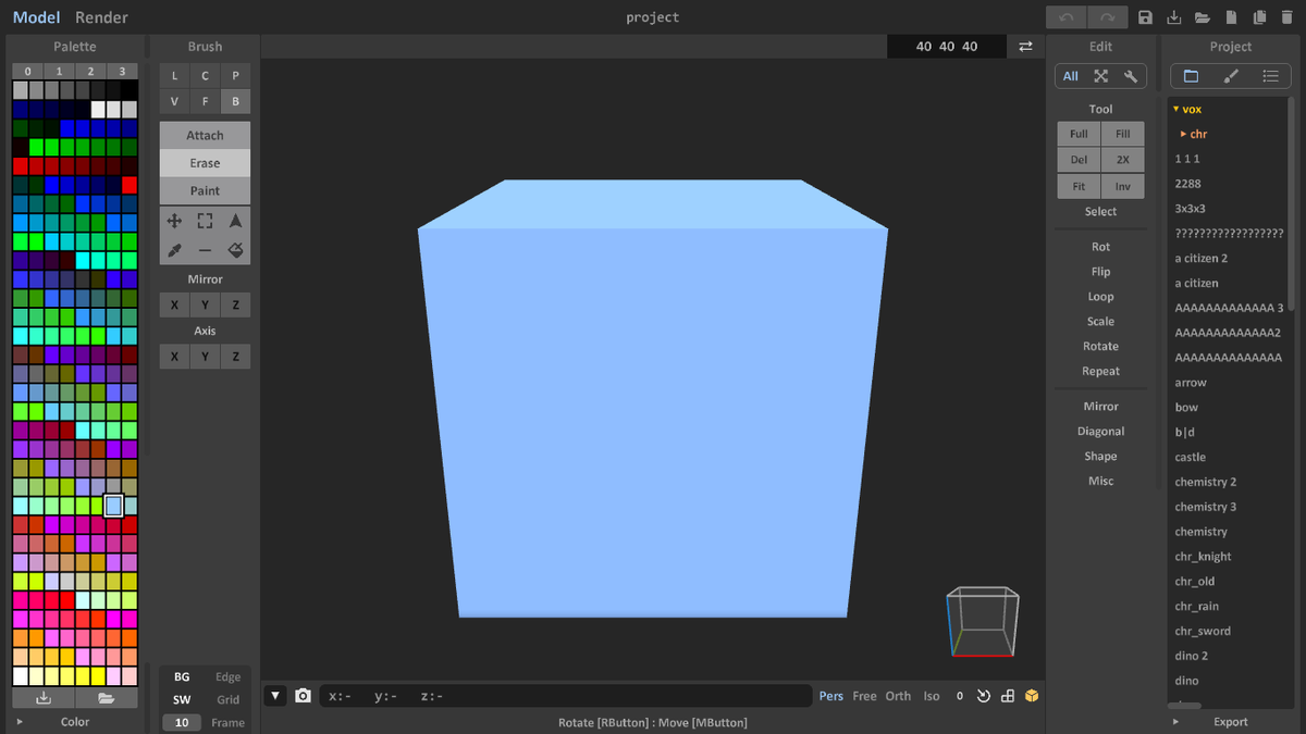 MagicaVoxel.