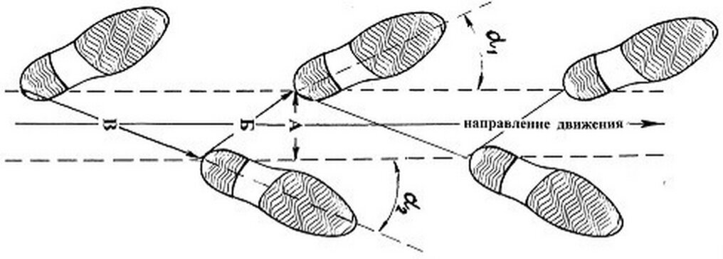 Элементы дорожки следов ног