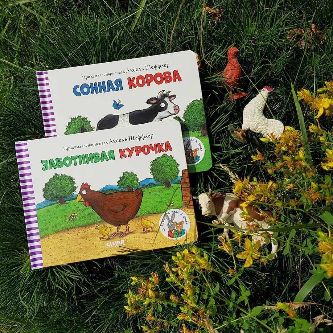 Книжки-картонки с иллюстрациями Акселя Шеффлера, создателя монстра Груффало. Фото - @bookafisha