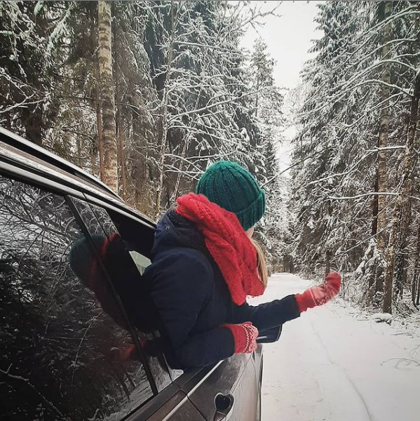 Дорога на КиноДеревню по лесу