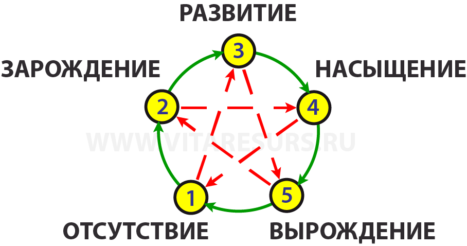 Универсальный цикл любого события в пентадной логике