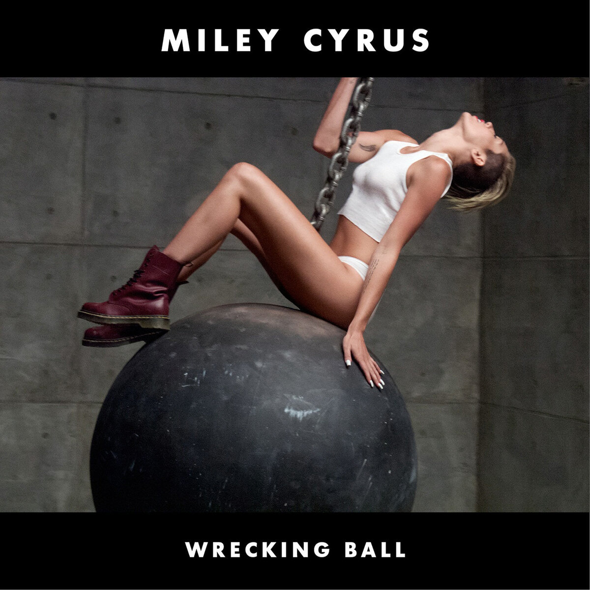 Обложка сингла "Wrecking Ball" американской певицы и актрисы Miley Cyrus