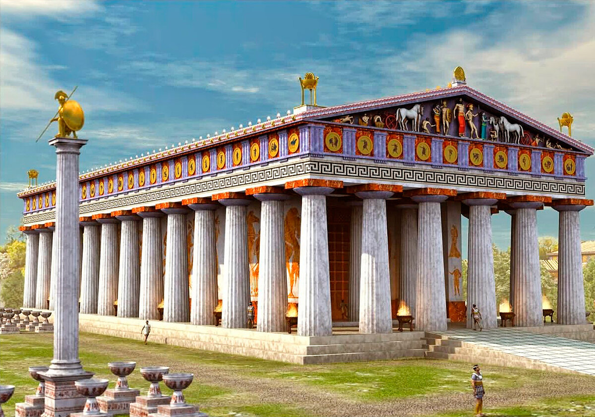 Храм Зевса в Олимпии. Дорический ордер.