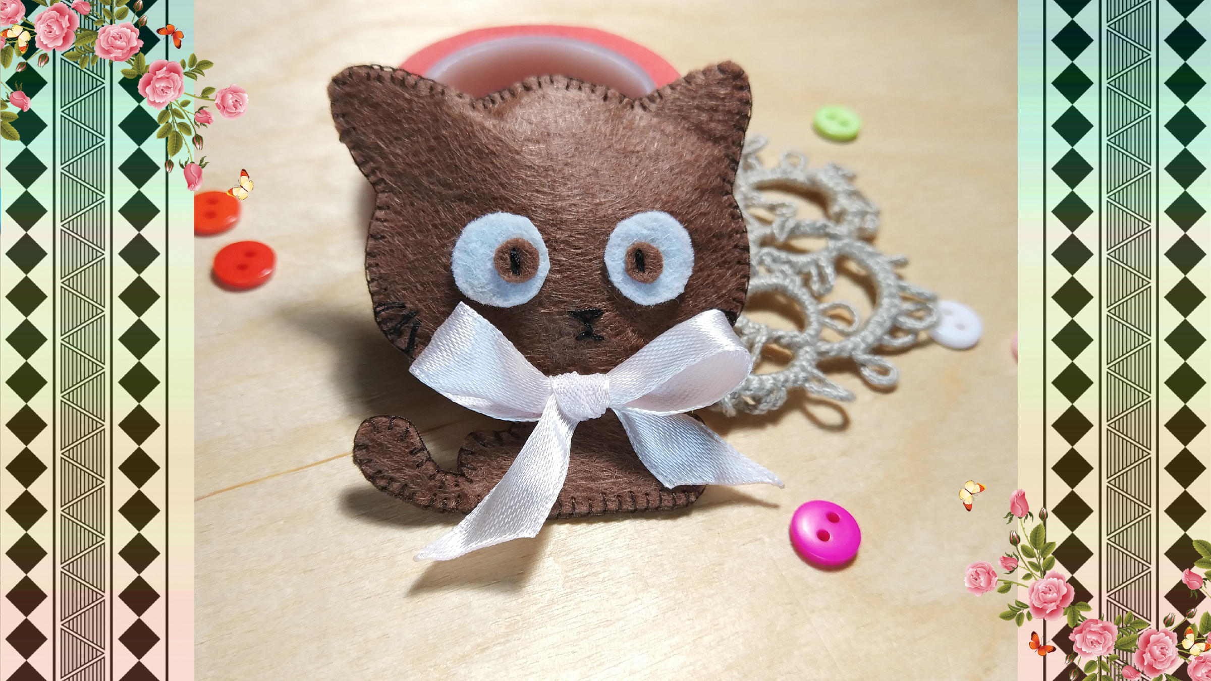 Кот из фетра