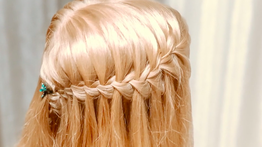 Плетение косы водопад пошагово: инструкция с фото