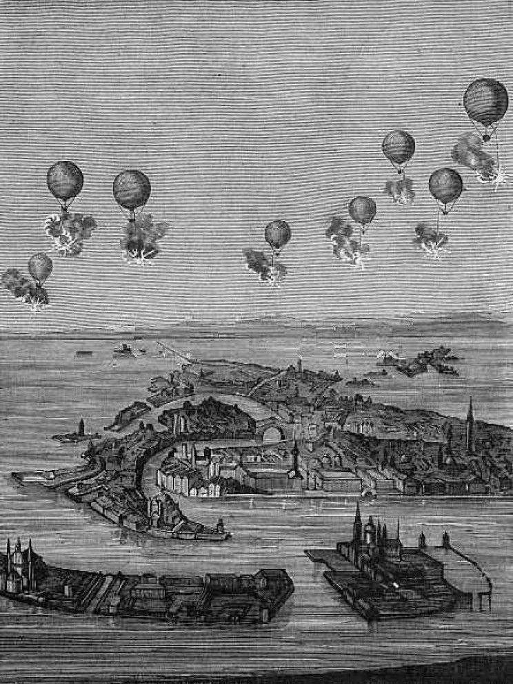 Австрийцы атакуют Венецию, 1849.
