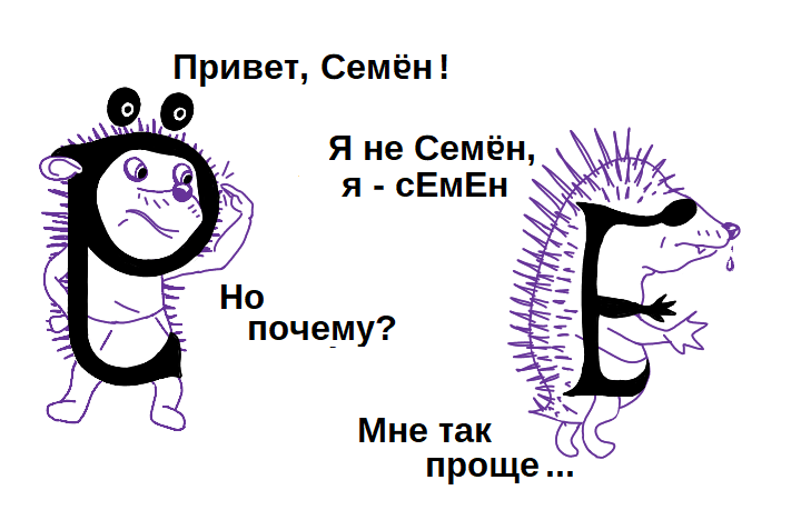 Решил буква е. Решил буква е