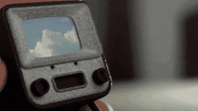 Имитация переключения телеканалов на модели TinyTV 2.