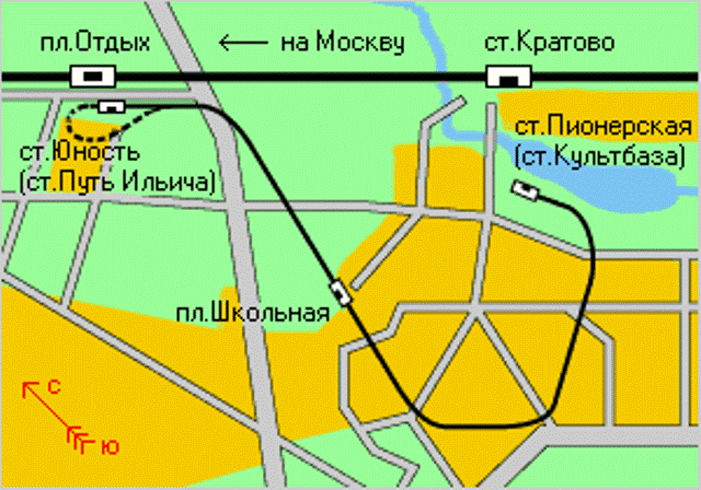 Схема детская железная дорога