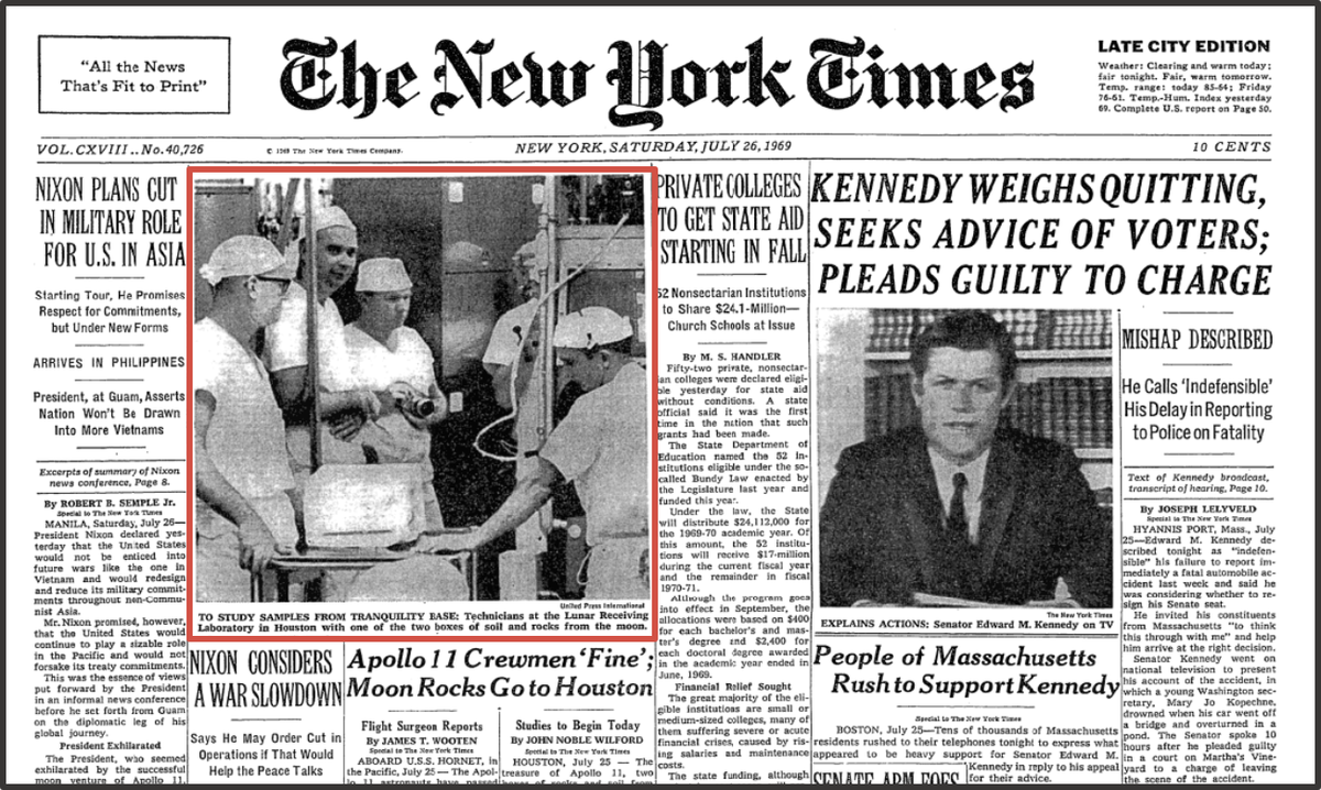 Нью-Йорк Таймс, 26 июля 1969 года