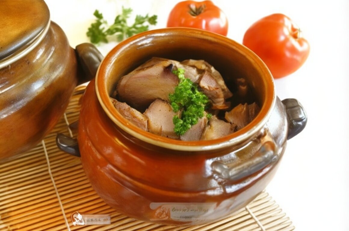 Ингредиенты для «Свинина, запечённая с овощами, в горшочках»: