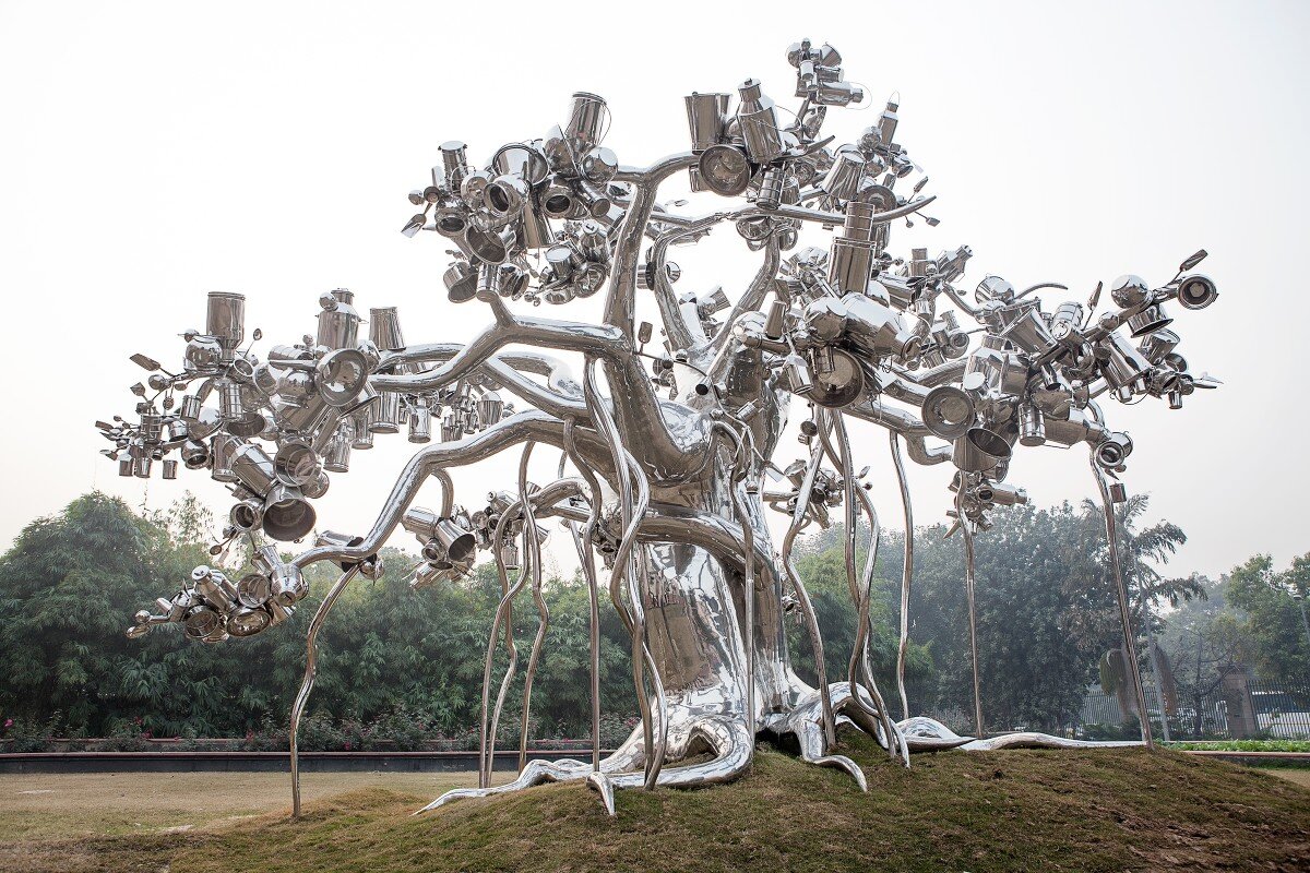 Условия жизни деревьев. Субодх Гупта. Субодх Гупта инсталляции. Дерево из металла. Скульптура дерево.