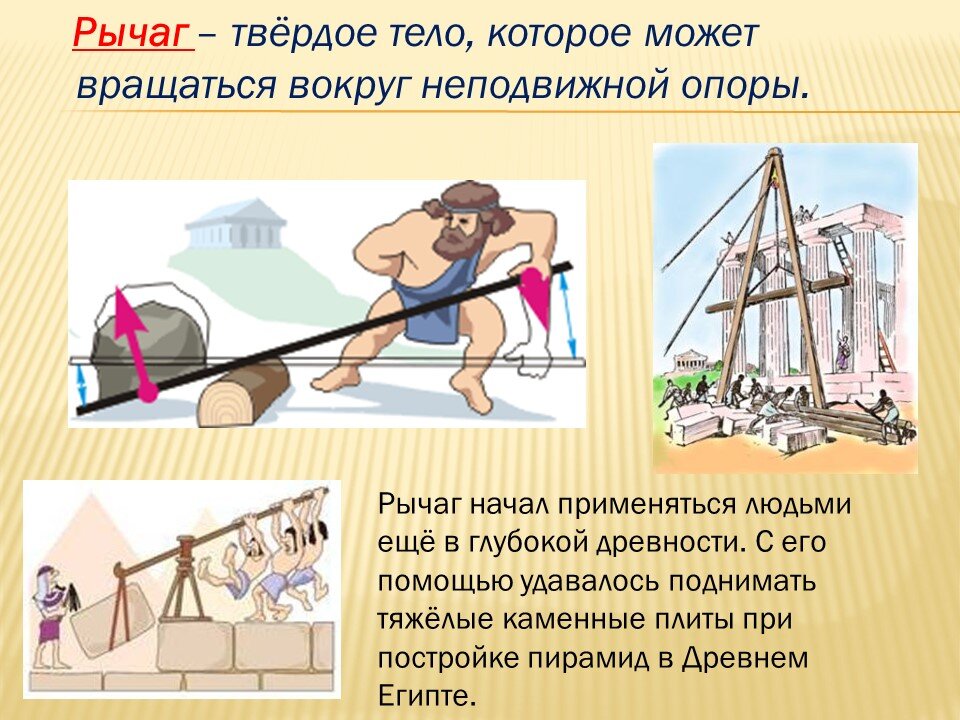 Изображенный на рисунке простой механизм