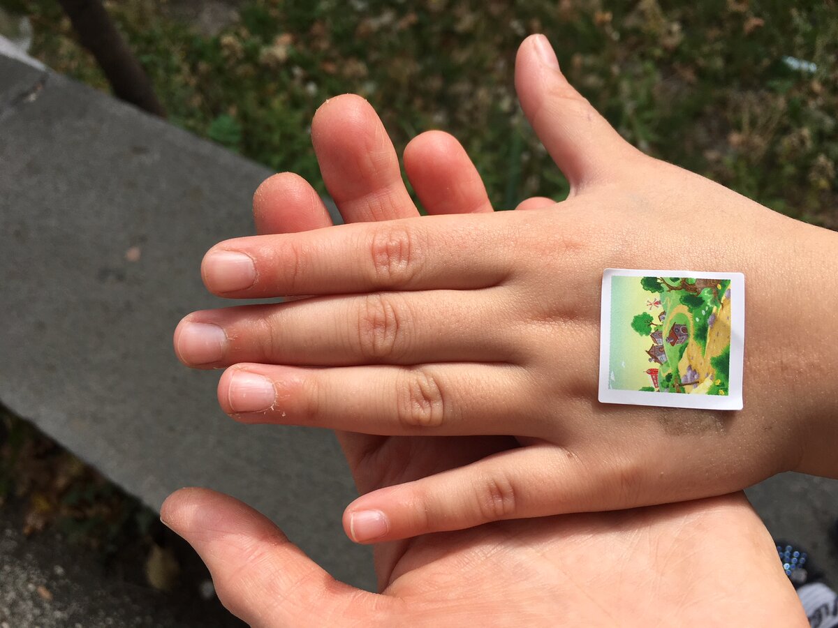 - На этой наклейке - мое Сагареджо, - говорит Соня. Она идет по бортику, а я ее поддерживаю