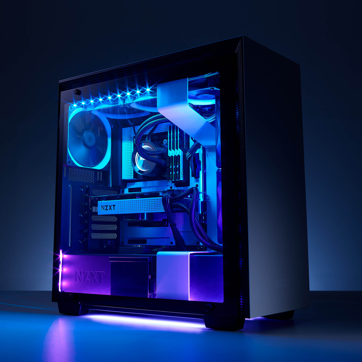 Красивая сборка. NZXT Hue 2. NZXT Hue + светодиодная лента. Корпус для компьютера NZXT. NZXT RGB лента.