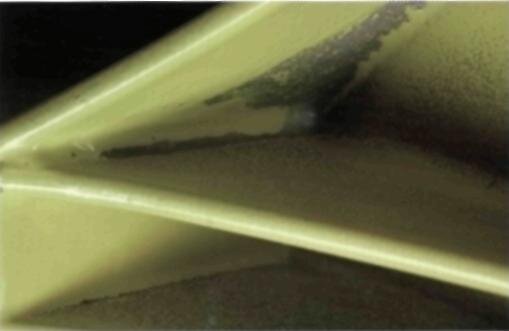 Непрокрас углов изделия порошковой краской