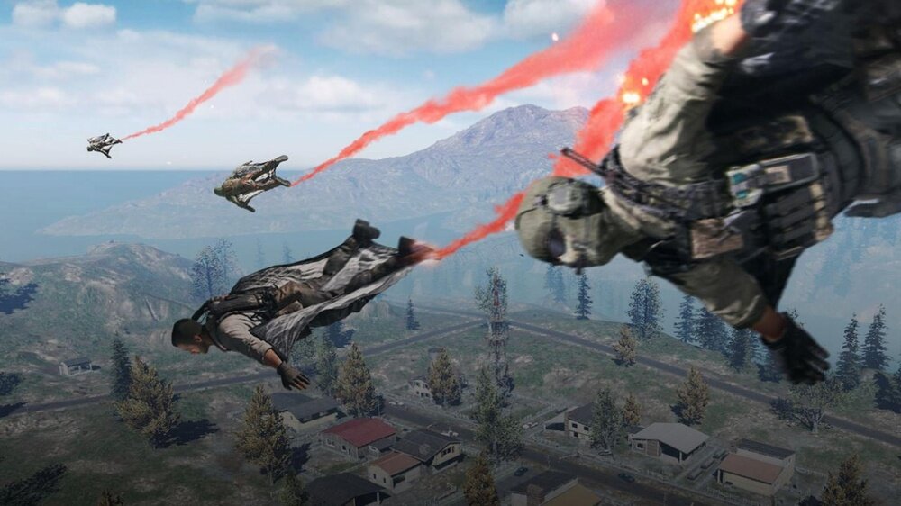 PUBG прыжок с парашютом