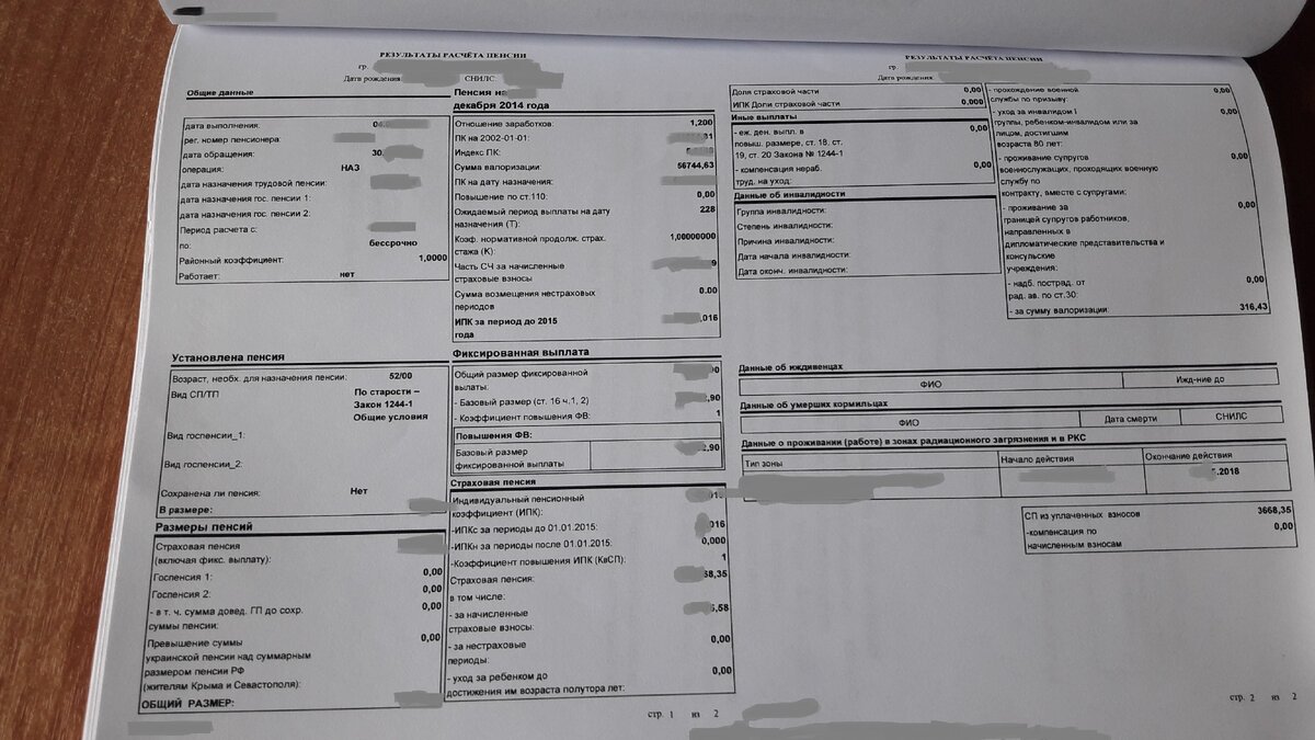 Макет пенсионного дела страховой пенсии по старости образец готовый