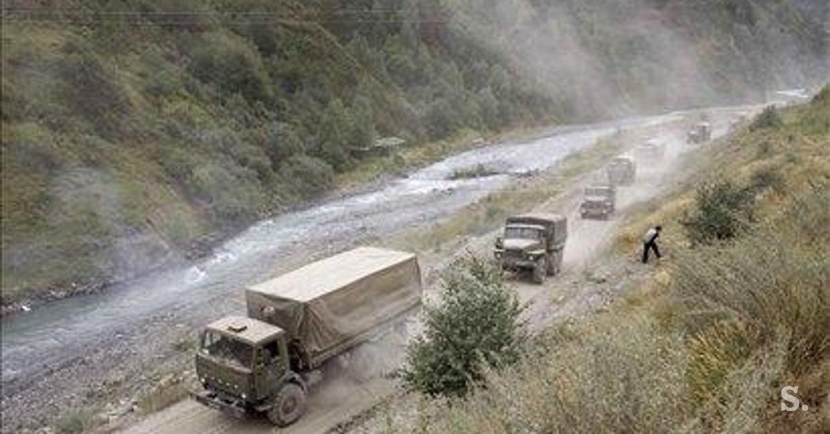 Колонна техники в Дагестане из открытых источников