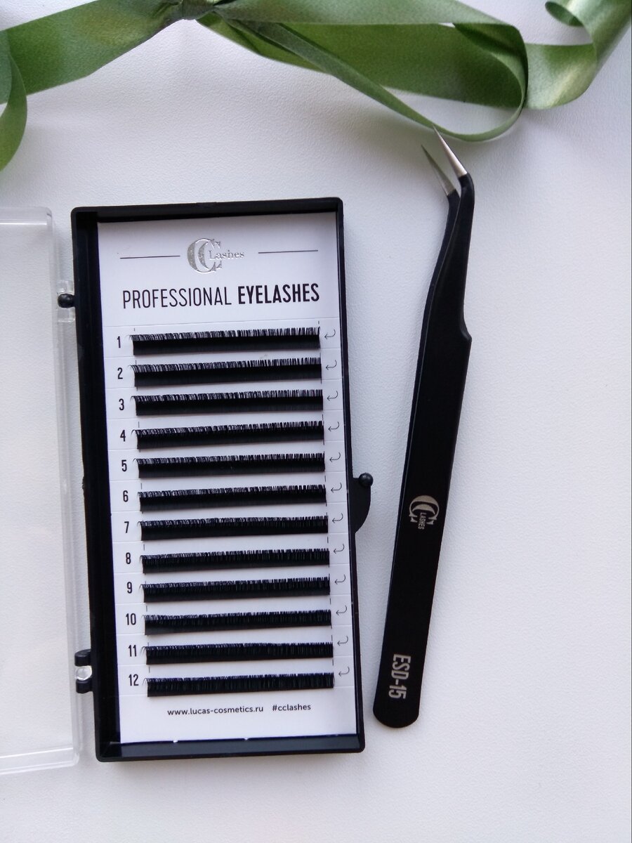 Антистатический изогнутый пинцет для наращивания ресниц CC Lashes ESD-15 - отзыв. Фото автора.