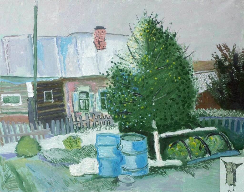 Анатолий Калашников На даче Брусиловского 52×67 хм 1996 г — 60 000 рублей