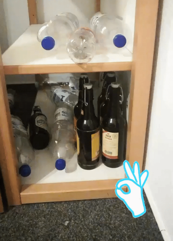 Вот так копили бутылки мы.