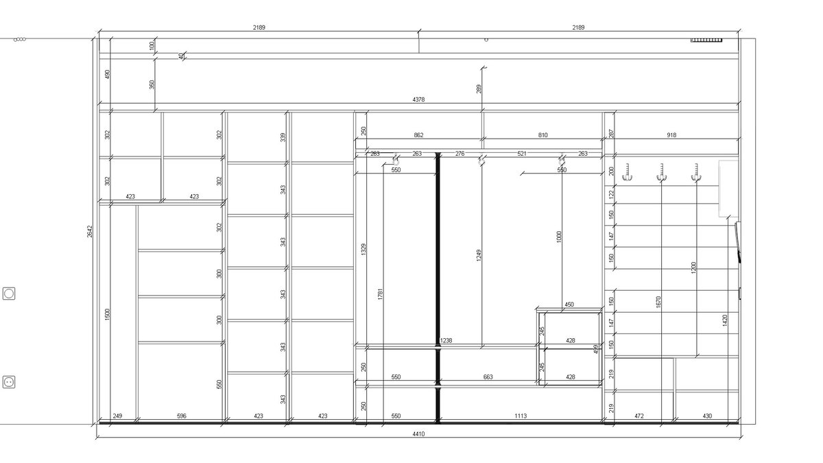 Шкаф купе dwg