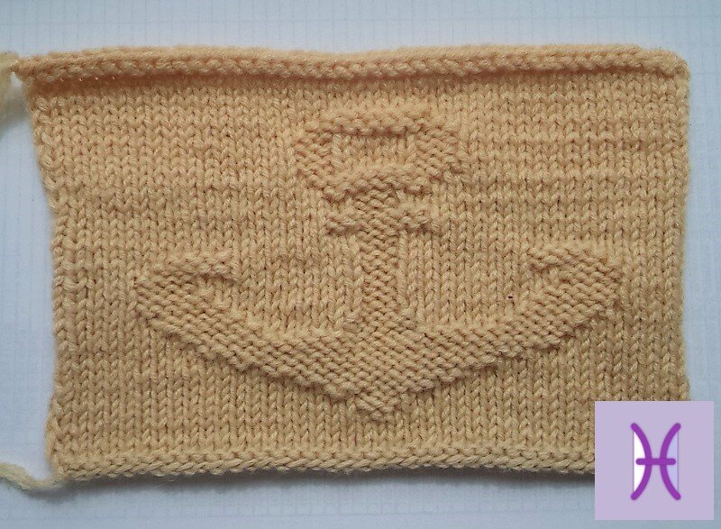 Лицевая сторона узора Якорь