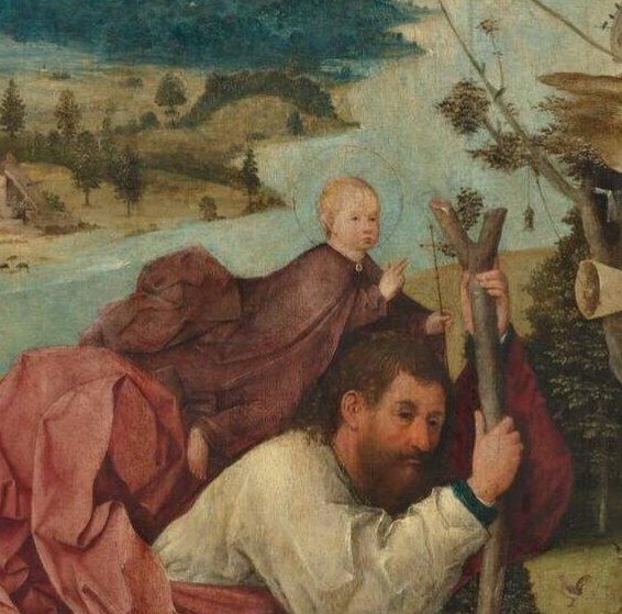 Иероним Босх. "Святой Христофор". Фрагмент.