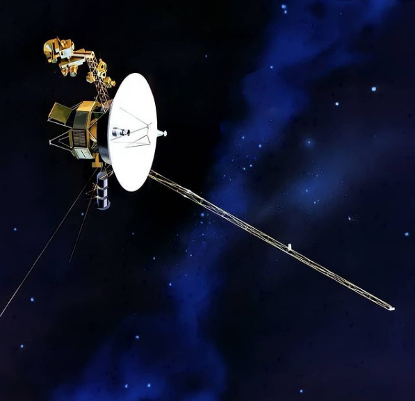 КА «Вояджер-1» в космическом пространстве в представлении неизвестного художника